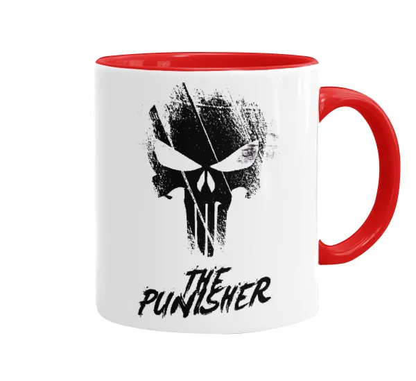 The punisher — Mug colored red, ceramic, 330ml