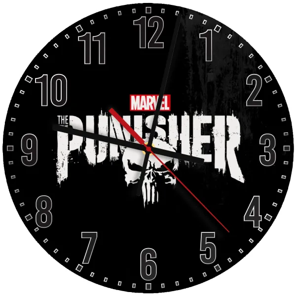 The punisher — Wooden wall clock (30cm)