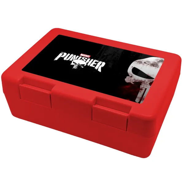 The punisher — Παιδικό δοχείο κολατσιού ΚΟΚΚΙΝΟ 185x128x65mm (BPA free πλαστικό)
