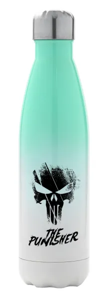 The punisher — Metal mug thermos Green/White (Stainless steel), double wall, 500ml