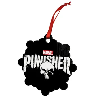 The punisher, Στολίδι Χριστουγεννιάτικο στολίδι snowflake ξύλινο 7.5cm