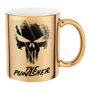 The punisher, Mug ceramic, gold mirror, 330ml