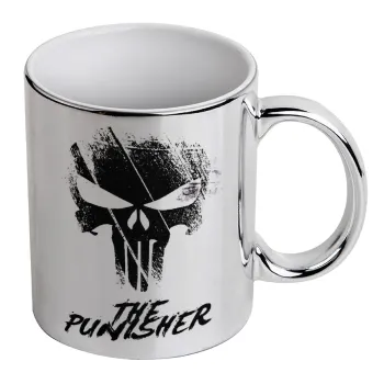 The punisher, Κούπα κεραμική, ασημένια καθρέπτης, 330ml