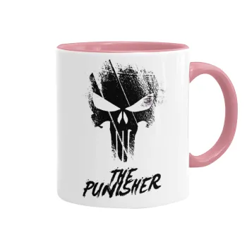 The punisher, Mug colored pink, ceramic, 330ml