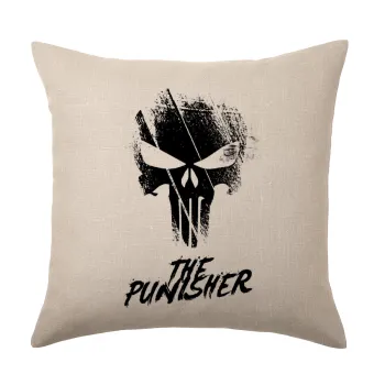 The punisher, Μαξιλάρι καναπέ ΛΙΝΟ 40x40cm περιέχεται το  γέμισμα