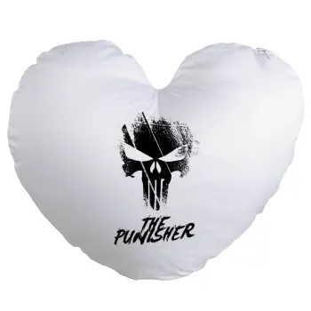 The punisher, Μαξιλάρι καναπέ καρδιά 40x40cm περιέχεται το  γέμισμα