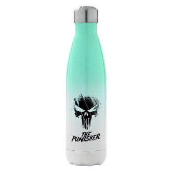 The punisher, Μεταλλικό παγούρι θερμός Πράσινο/Λευκό (Stainless steel), διπλού τοιχώματος, 500ml