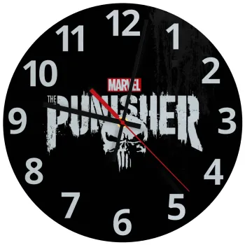 The punisher, Ρολόι τοίχου γυάλινο (30cm)