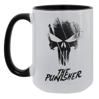 The punisher, Κούπα Mega 15oz, κεραμική Μαύρη, 450ml