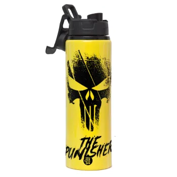 The punisher, Metallic water bottle with safety lid, 850ml aluminum