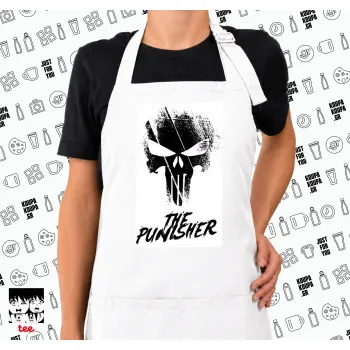 The punisher, Ποδιά μακριά Σεφ ολόσωμη με τσέπες white (ΕΝΗΛΙΚΩΝ)