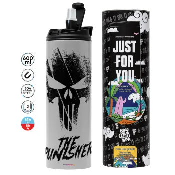 The punisher, Tumbler stainless steel GREY 600ml