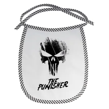 The punisher, Σαλιάρα μωρού αλέκιαστη με κορδόνι Μαύρη