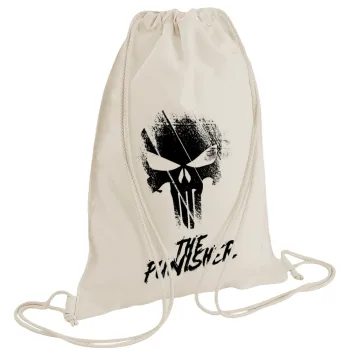 The punisher, Τσάντα πλάτης πουγκί GYMBAG natural (28x40cm)
