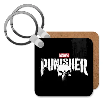 The punisher, Μπρελόκ Ξύλινο τετράγωνο MDF
