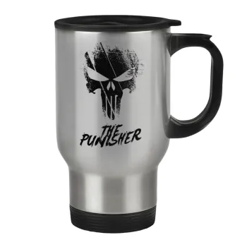 The punisher, Κούπα ταξιδιού ανοξείδωτη με καπάκι, διπλού τοιχώματος (θερμό) 450ml