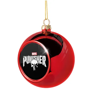 The punisher, Χριστουγεννιάτικη μπάλα δένδρου Κόκκινη 8cm