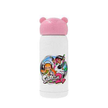 Splatoon 2, Ροζ ανοξείδωτο παγούρι θερμό (Stainless steel), 320ml