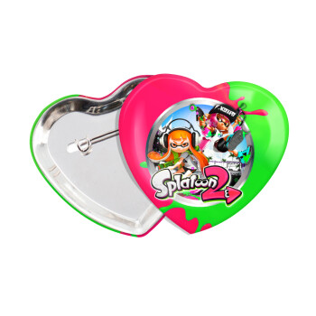 Splatoon 2, Κονκάρδα παραμάνα καρδιά (57x52mm)