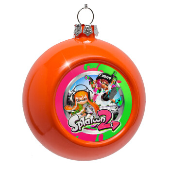 Splatoon 2, Orange Christmas tree ornament bauble 8cm