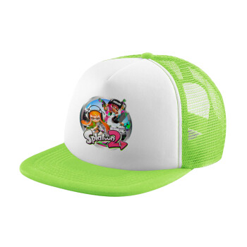 Splatoon 2, Καπέλο Soft Trucker με Δίχτυ Πράσινο/Λευκό