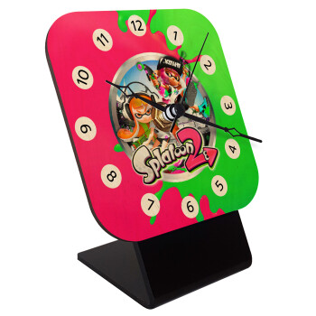 Splatoon 2, Quartz Table clock in natural wood (10cm)