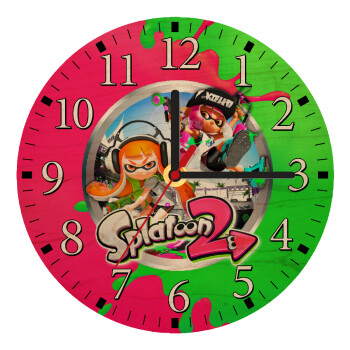 Splatoon 2, Ρολόι τοίχου ξύλινο plywood (20cm)