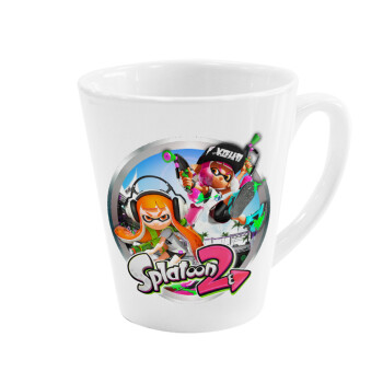 Splatoon 2, Κούπα κωνική Latte Λευκή, κεραμική, 300ml