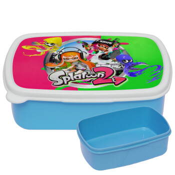 Splatoon 2, ΜΠΛΕ παιδικό δοχείο φαγητού (lunchbox) πλαστικό (BPA-FREE) Lunch Βox M18 x Π13 x Υ6cm