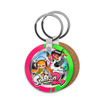 Splatoon 2, Μπρελόκ Ξύλινο στρογγυλό MDF Φ5cm