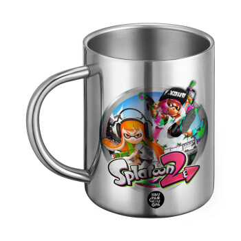 Splatoon 2, Ανοξείδωτη Μεταλλική Κούπα 450ml - Διπλού Τοιχώματος