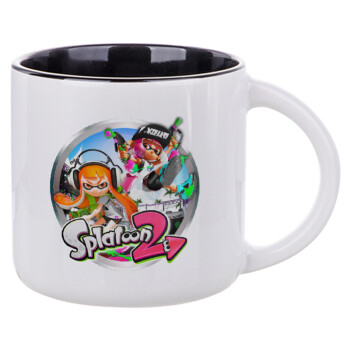 Splatoon 2, Κούπα κεραμική 400ml Λευκή/Μαύρη