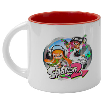 Splatoon 2, Κούπα κεραμική 400ml Λευκή/Κόκκινη