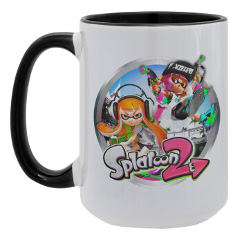 Splatoon 2, Κούπα Mega 15oz, κεραμική Μαύρη, 450ml