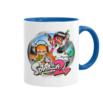 Splatoon 2, Mug colored blue, ceramic, 330ml