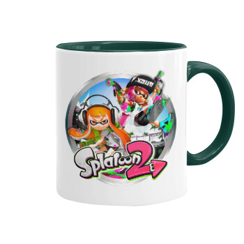 Splatoon 2, Κούπα χρωματιστή πράσινη, κεραμική, 330ml