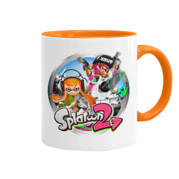 Splatoon 2, Mug colored orange, ceramic, 330ml