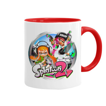 Splatoon 2, Mug colored red, ceramic, 330ml