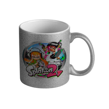 Splatoon 2, Κούπα Ασημένια Glitter που γυαλίζει, κεραμική, 330ml