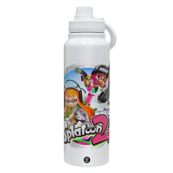 Splatoon 2, 1L Stainless Steel Thermal Bottle with Phone Holder & Double Wall Insulation