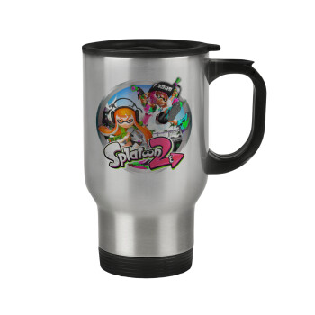 Splatoon 2, Stainless steel travel mug with lid, double wall 450ml