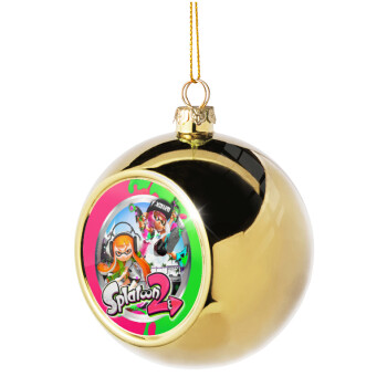 Splatoon 2, Χριστουγεννιάτικη μπάλα δένδρου Χρυσή 8cm