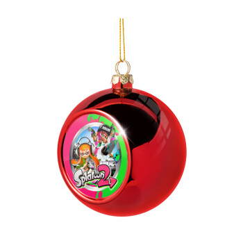 Splatoon 2, Χριστουγεννιάτικη μπάλα δένδρου Κόκκινη 8cm