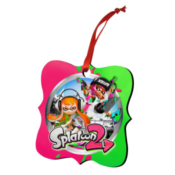 Splatoon 2, Christmas ornament polygon wooden 7.5cm
