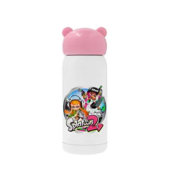 Splatoon 2, Ροζ ανοξείδωτο παγούρι θερμό (Stainless steel), 320ml