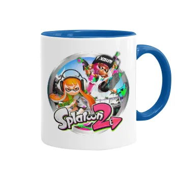 Splatoon 2, Mug colored blue, ceramic, 330ml
