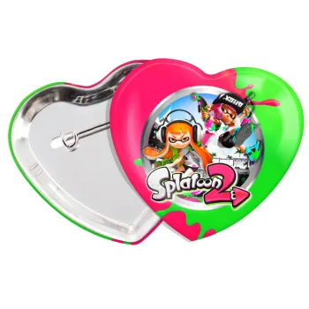 Splatoon 2, Κονκάρδα παραμάνα καρδιά (57x52mm)