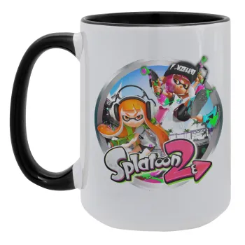 Splatoon 2, Κούπα Mega 15oz, κεραμική Μαύρη, 450ml