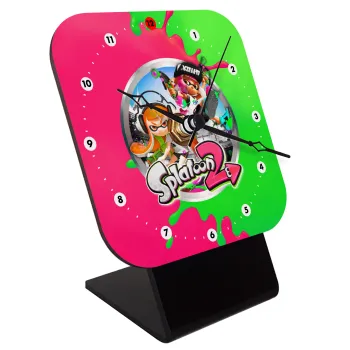 Splatoon 2, Επιτραπέζιο ρολόι ξύλινο με δείκτες (10cm)