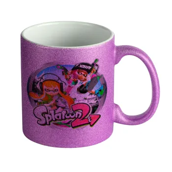 Splatoon 2, Κούπα Μωβ Glitter που γυαλίζει, κεραμική, 330ml